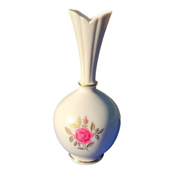 VTG High Vase (Bulbous) Rhodora by LENOX - Picture 1 of 8